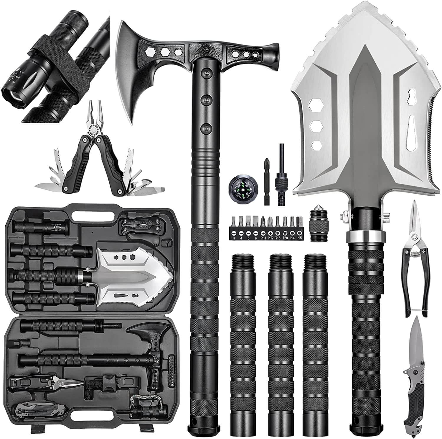 28 in 1 Survival Multi-Tool Shovel Kit – itoolmax