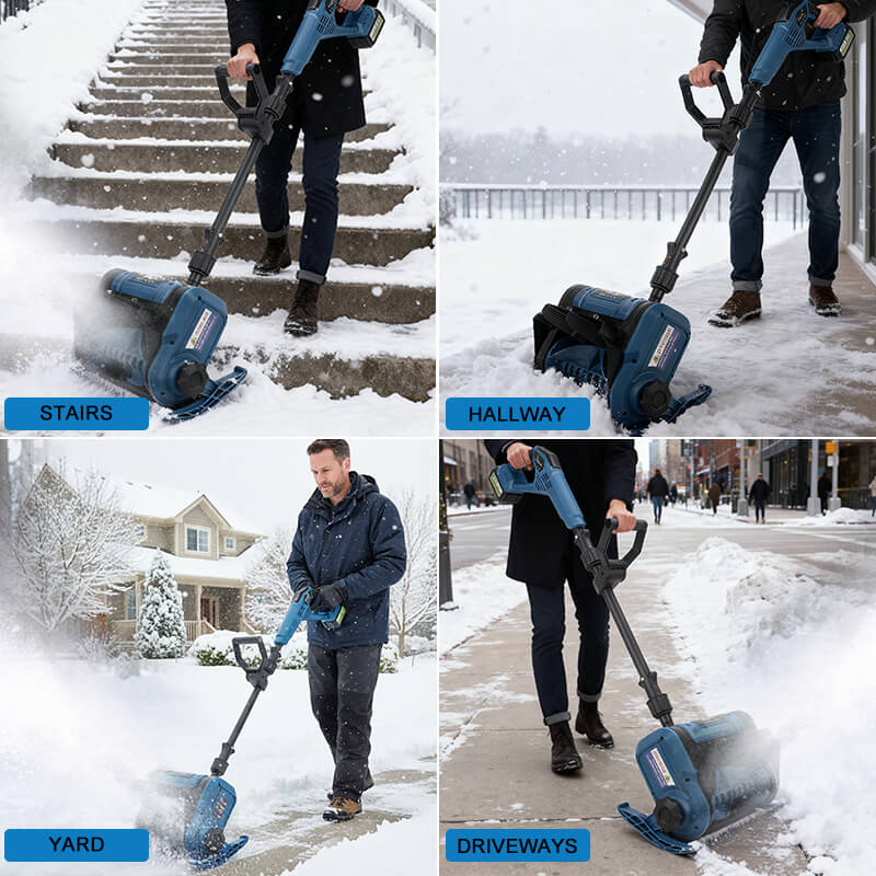 12inches cordless snow shovel blower for driveways yard itoolmax