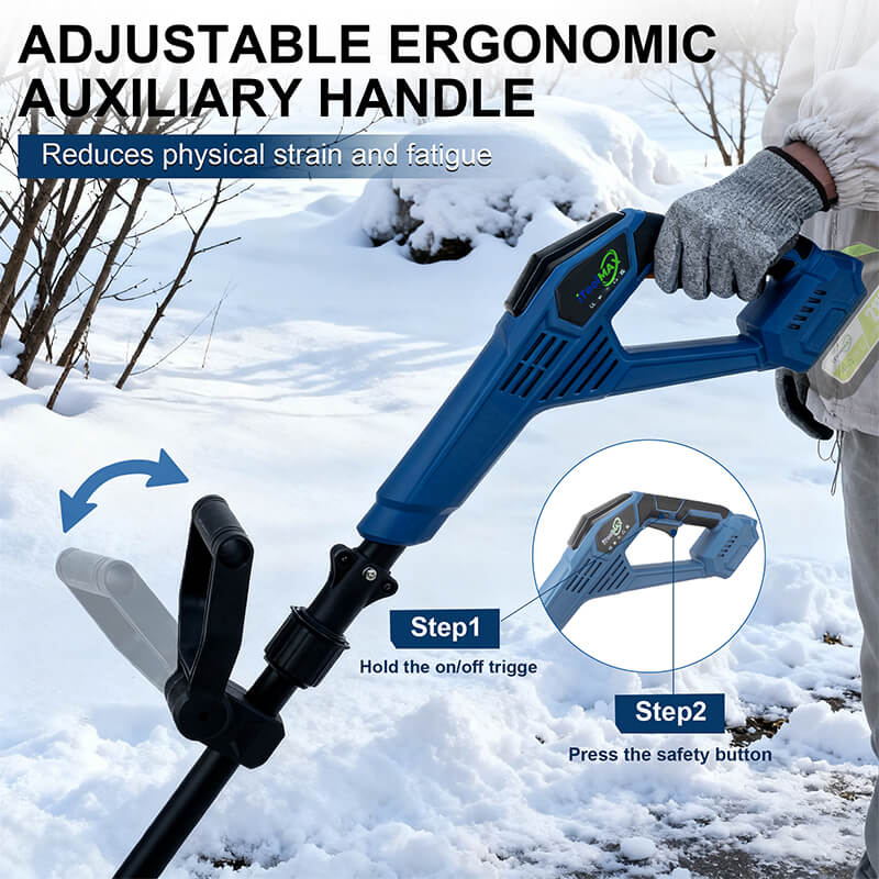 12inches cordless snow shovel blue adjustable handle itoolmax