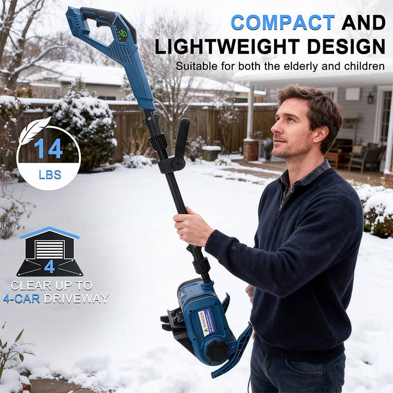 12inches cordless snow shovel blue lightweight itoolmax