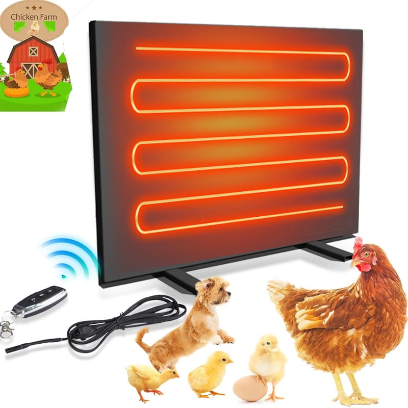 150w Coop Heater for Chicken, Ducks, Pets with Remote & 24h Timer