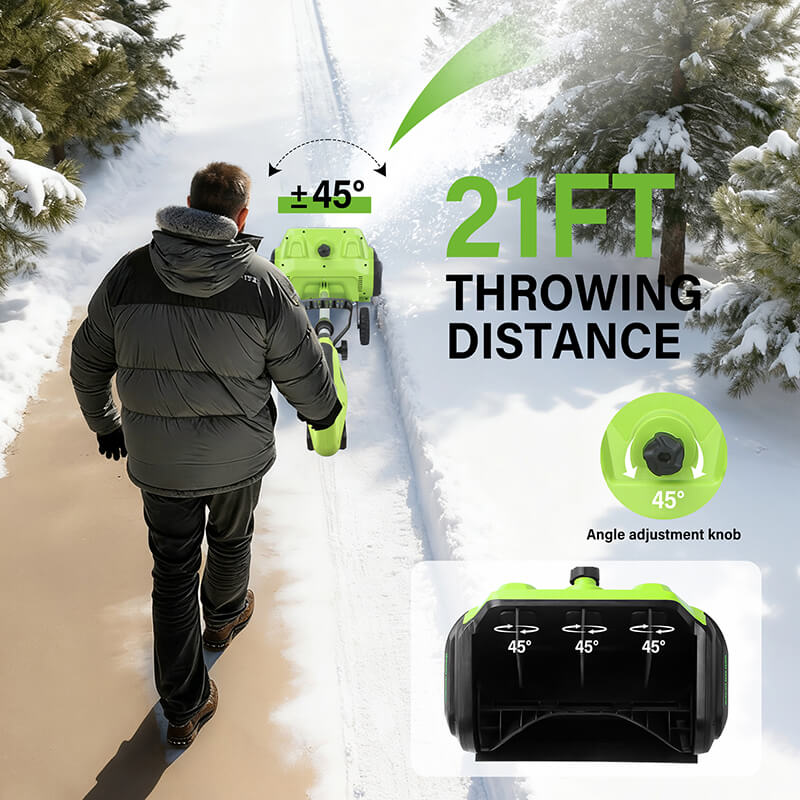 16inch electric snow shovels 45 angle adjustable itoolmax