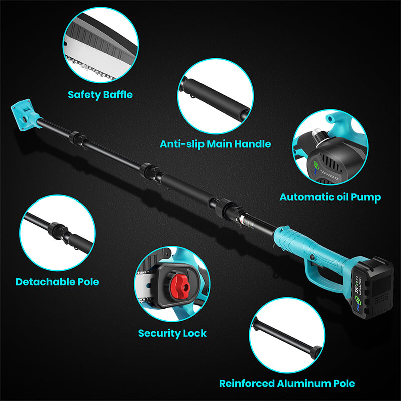 2 in 1 chainsaw with pole saw kit structure itoolmax