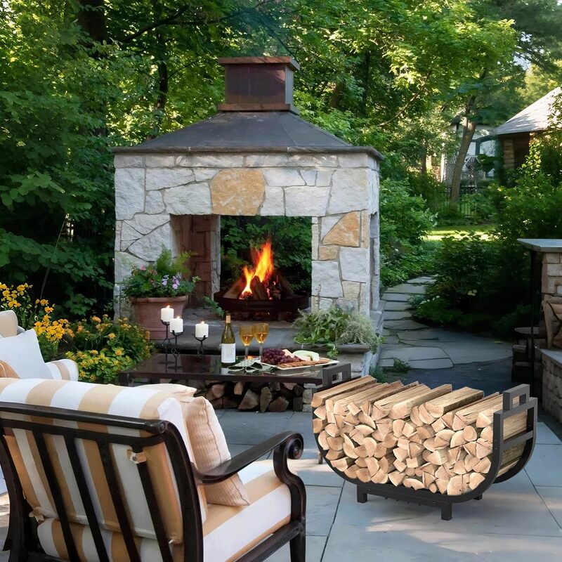 itoolmax 25” firewood rack outdoor and indoor garden