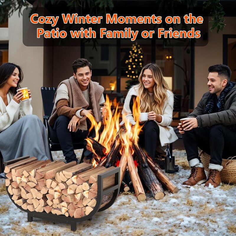 itoolmax 25” firewood rack outdoor and indoor neat patio