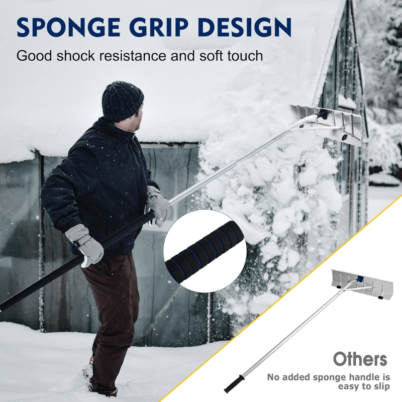 26inches roof rake of snow itoolmax spone grip design