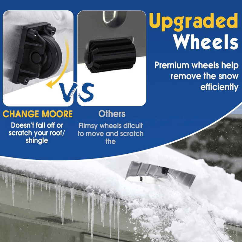 26inches snow roof rake itoolmax upgrade wheel