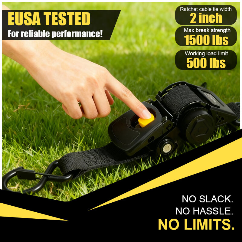 2inch auto self retractable ratchet straps eusa tested itoolmax