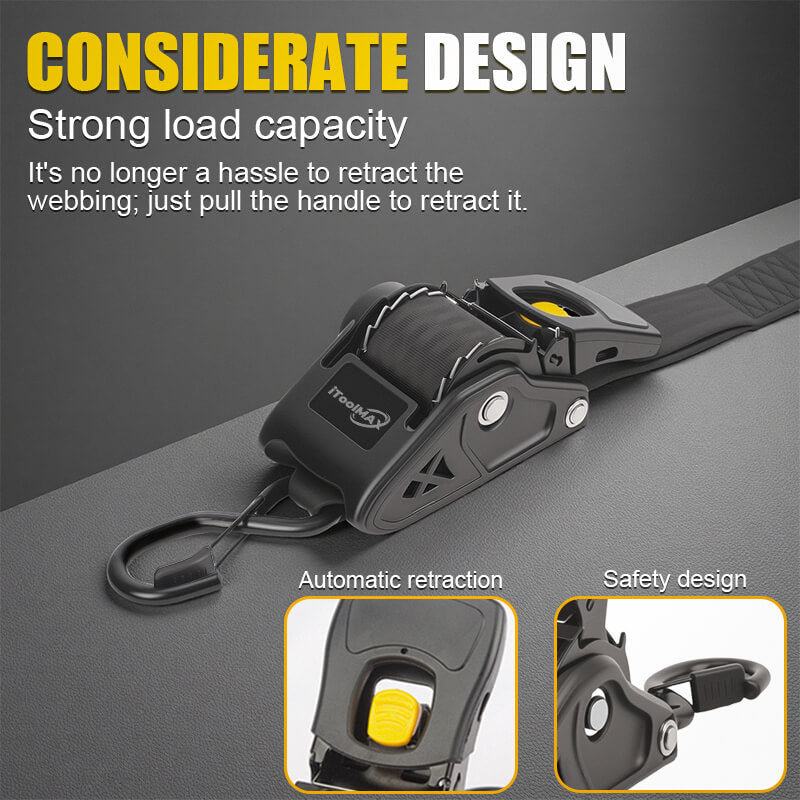 2inch auto self retractable ratchet straps load capacity itoolmax