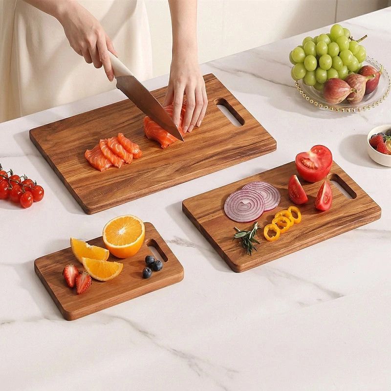 3 pcs wood cutting board set for cutting fruits