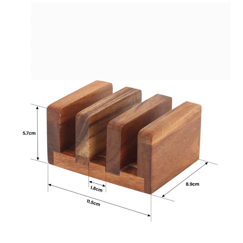 3 pcs wood cutting board set with storage holder with holer size