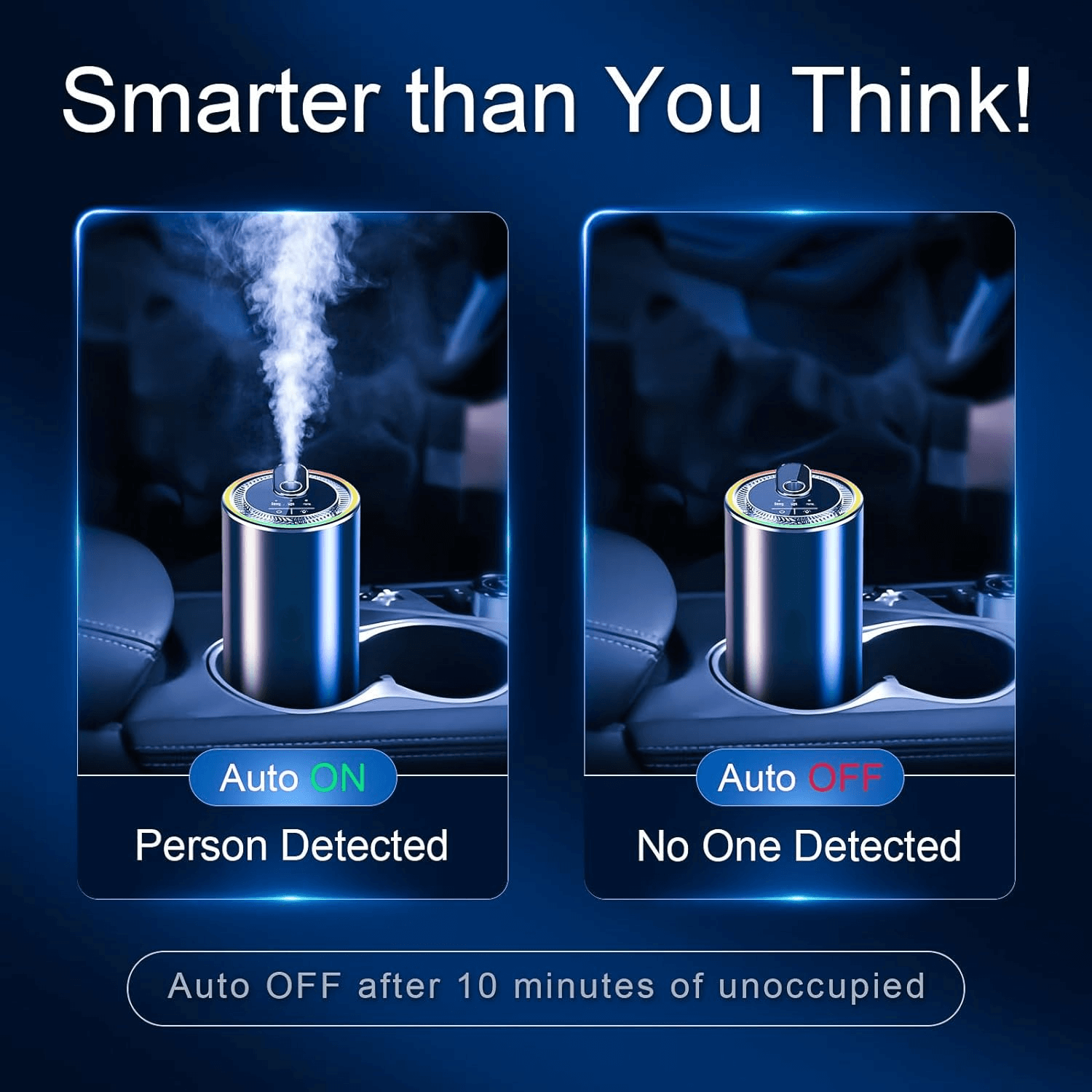 This 3 in 1 RGB Starry Sky Top Car Aromatherapy is equipped with an AI smart chip, which can automatically sense the environment in the car, fully realize automatic on/off, without manual operation, saving consumption and operation time.