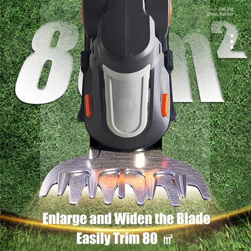 390W power with 12000RPM speed, it can trim to 80 ㎡ large area.