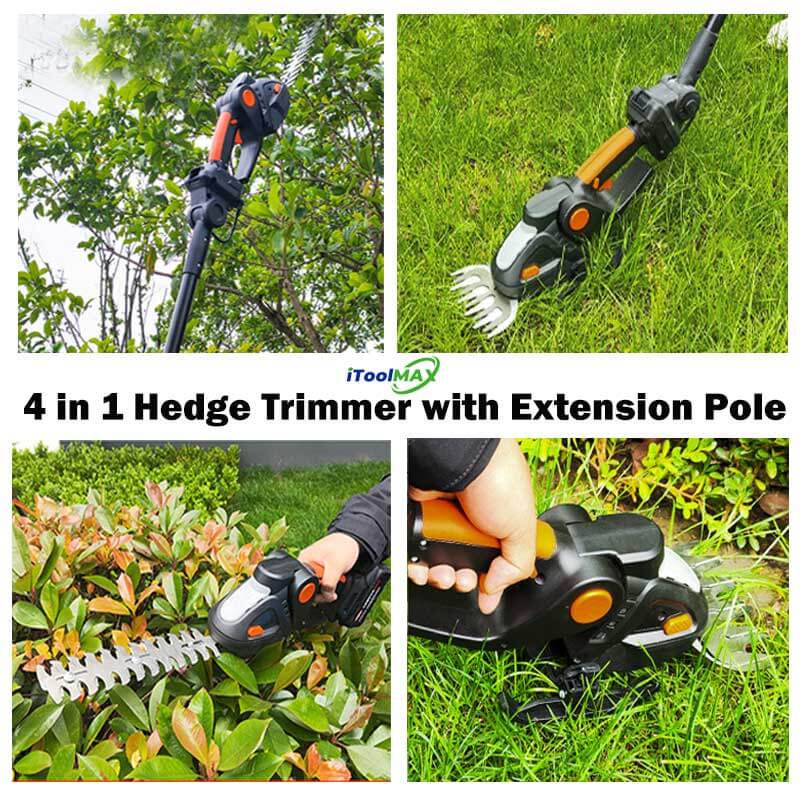 "This hedge trimmer with pole is fantastic! Its detachable extension pole is indeed very helpful for safe and easy for trimmer. So no climbing needed! 5 stars ain't enough!" - KEN W.