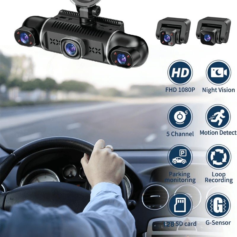 5 channel 360 dash camera with wifi more benefit