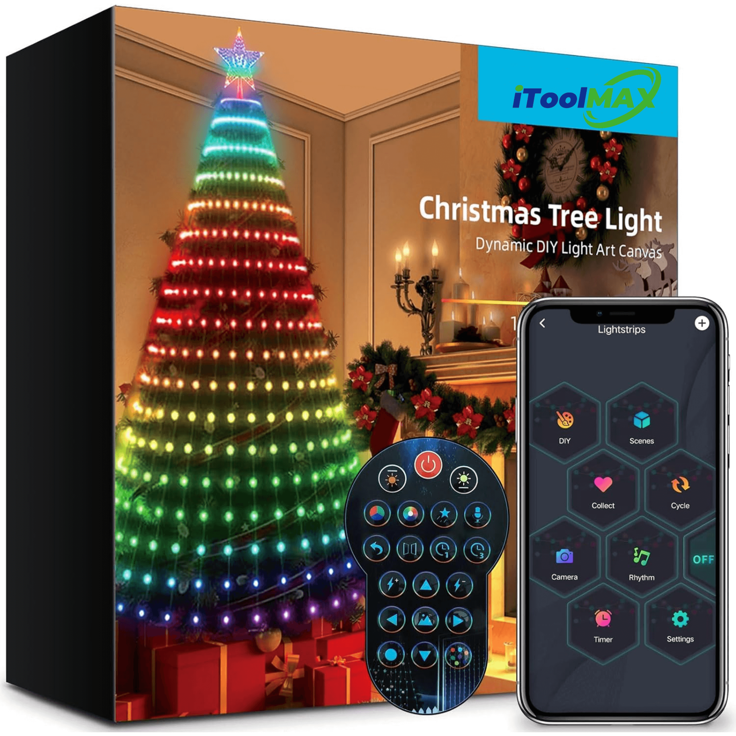 iToolMax DIY Custom APP Control Christmas Tree Lights itoolmax App Controlled Christmas Tree