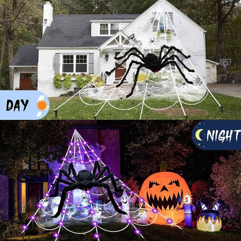 Halloween Spider Web Light Set string lights day and nights_itoolmax