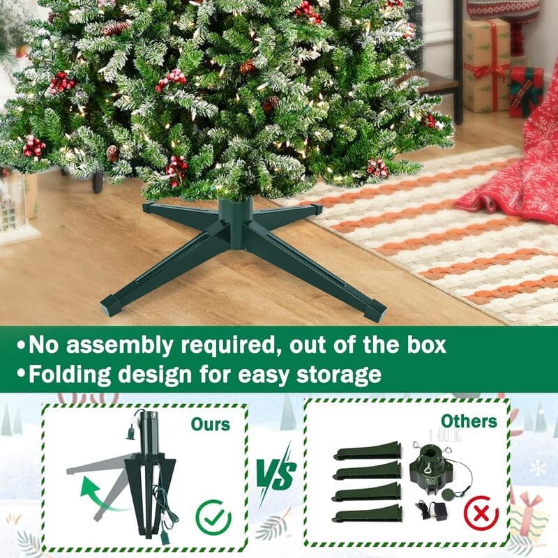 Roatating Artificial Christmas Tree Stand no assemble itoolmax