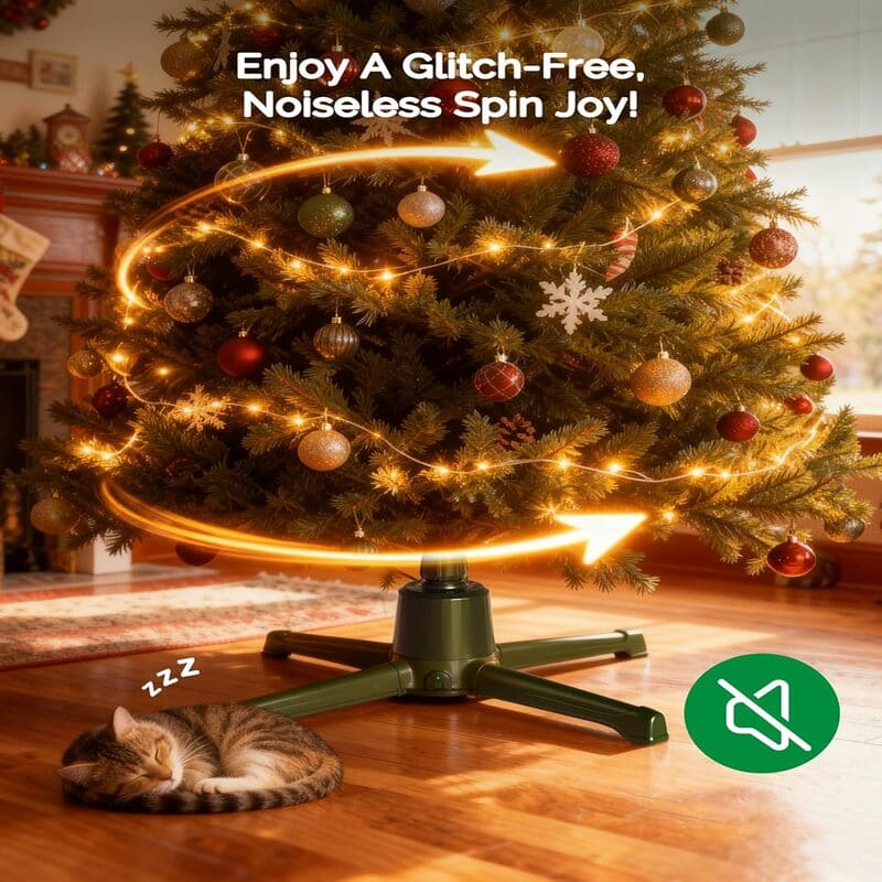 Roatating Artificial Christmas Tree Stand noiseless itoolmax