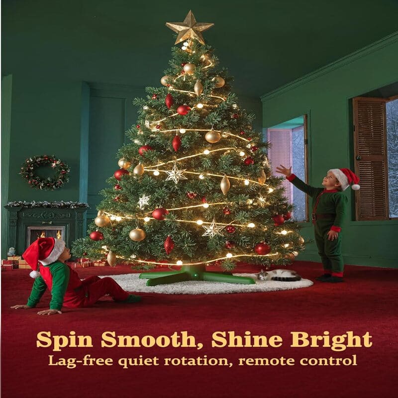Roatating Artificia Christmas Tree Stand remote itoolmax