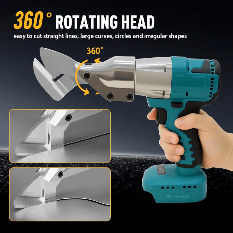 itoolmax cordless electric metal shear 360 rorating head