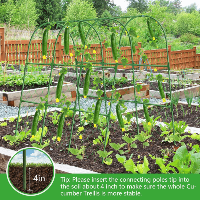 itoolmax garden cucumber trellis 4inch insert poles