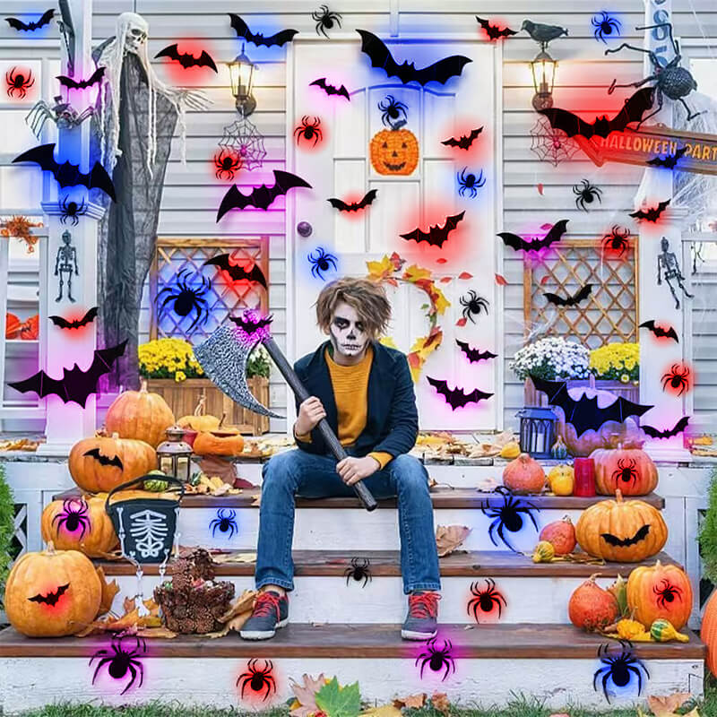 halloween 3d lighted bats outdoor itoolmax