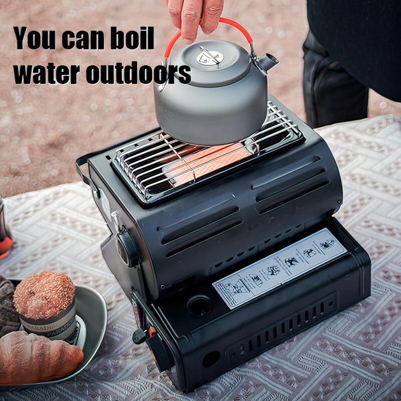2-in-1 1300w Portable Gas Heater & Stove