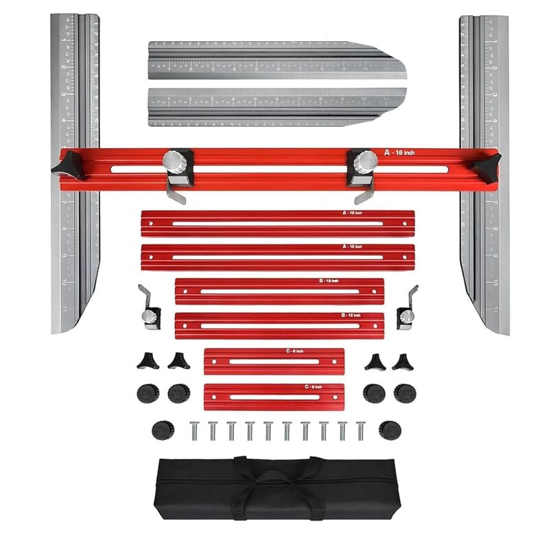Stair Tread Template Tool with Dual Scale & Adjustable Angles itoolmax