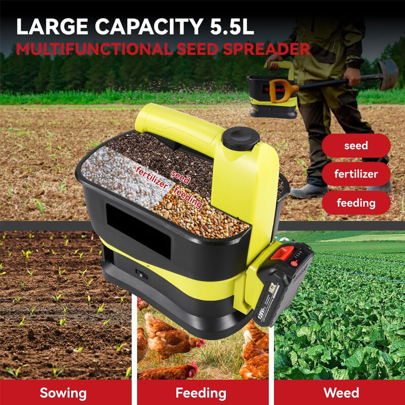 iToolMax 5.5L Electric Handheld Seed Spreader