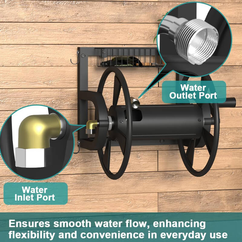 iToolMax Garden Wall Mounted Hose Reel with Hook