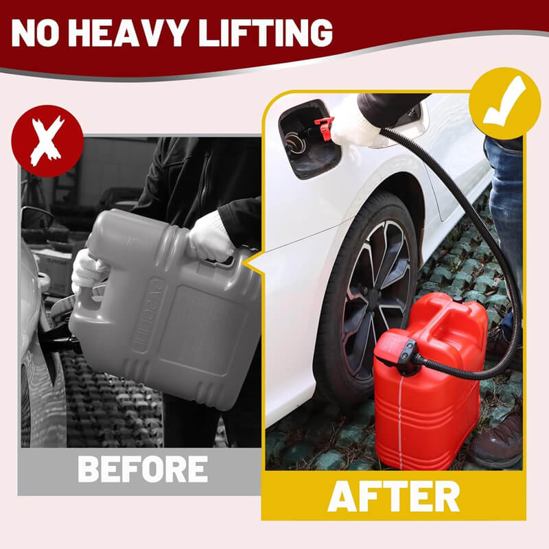 Say goodbye to messy spills and manual heavy oil transferring. Use 12V iToolmax Fuel Transfer Pump achieve rapid fuel deliver in seconds, 1m/39.4in hose and up to 3.2 gallons/12L per minute (GPM) high start rate, leak-proof, make your fuel transfer faster, safer, more reliable, save more time.