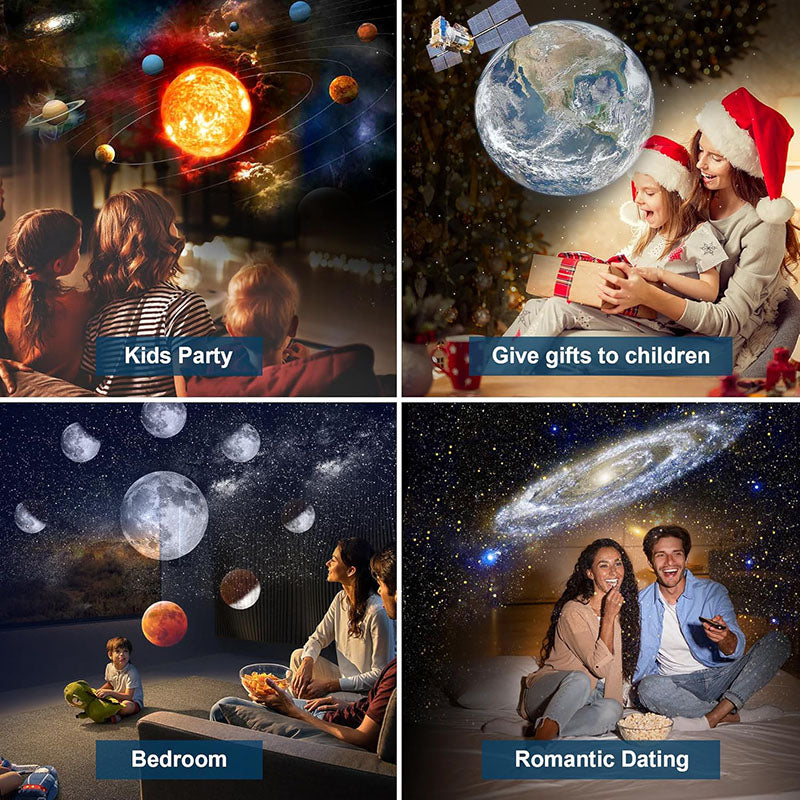 The starlight projector is powered by USB and is suitable for parties, weddings and festivals, create a wonderful atmosphere, is a great addition to bedrooms, children's rooms, game rooms, home theaters, walls, ceilings and room decorations. What a special and fantastic gift for friends, lovers, family and children.