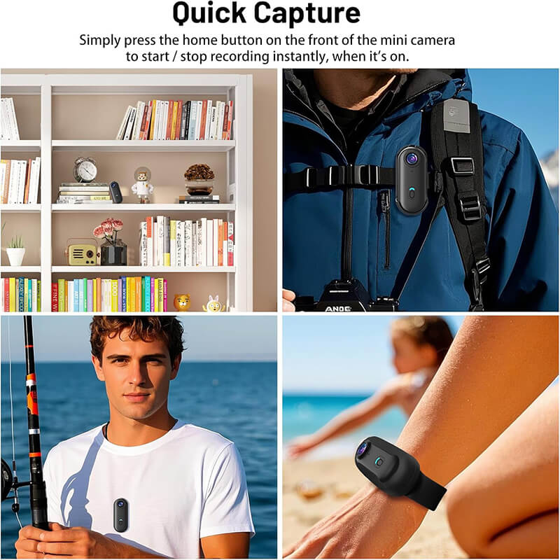 Beside outdoor recording, it can help also you watch your baby, pet, elderly parent, roommate, babysitter, partner, caregiver. And it can be put at office, home, bedroom, kitchen, living room or anywhere monitor.