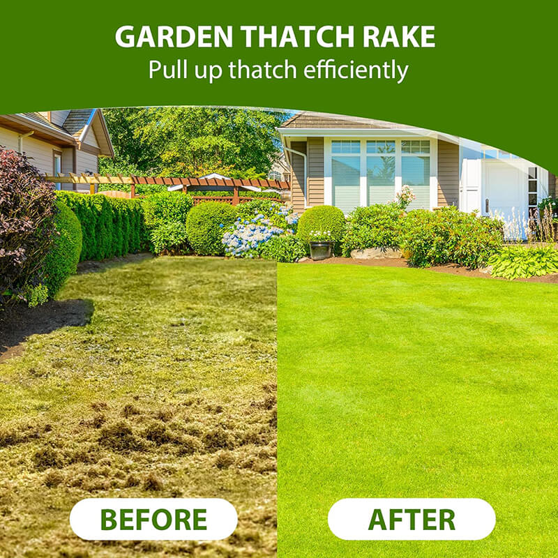 Say goodbye to a messy lawn and make it easier to take care of it. itoolmax can remove grass clippings, leaves, moss and other debris under the lawn, allowing more air, water, sunlight and nutrients to enter the soil, keeping the lawn healthy, promoting better growth of the lawn, and making your lawn always neat and beautiful. Essential for maintaining lush, green turf all year round
