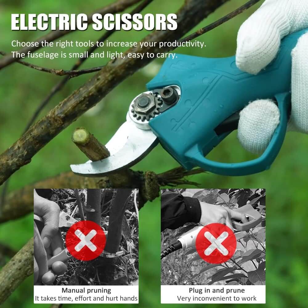 4 in 1 Cordless Pole Pruning Shears with 14ft Extension Chainsaw