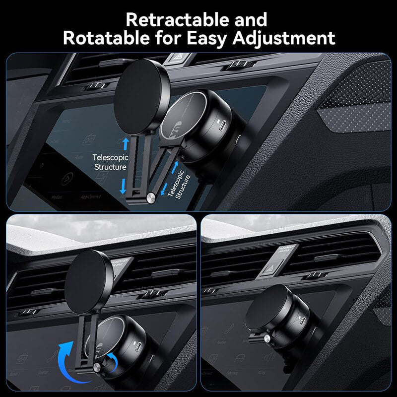 2pcs 1.7in/4.3cm extendable arms and 270°folding function allow flexible positioning, adjust your phone to any perfect viewing angle you want. Provide you the best driving experience.