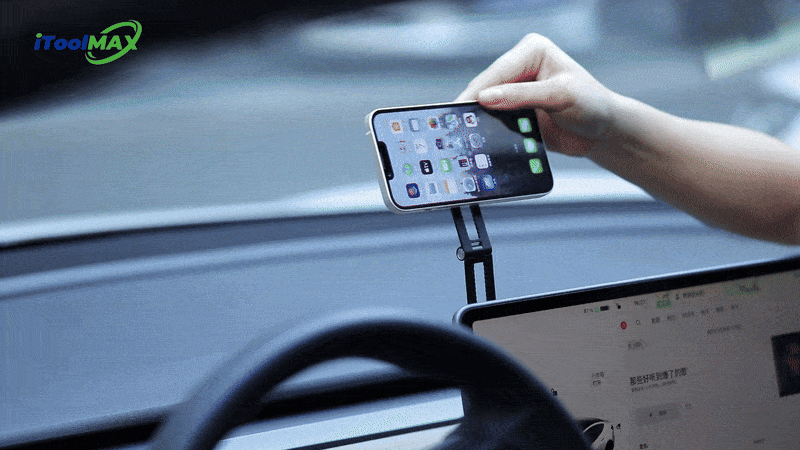 Ditch flimsy traditional mounts! iToolMax Electric Vacuum Magnetic Holder grips your phone 10X tighter with dual-sided vacuum suction + magnets. Your phone won't fall off no matter how bumpy roads. Ideal for smooth surfaces such as glass, dashboards, mirrors, walls, etc.