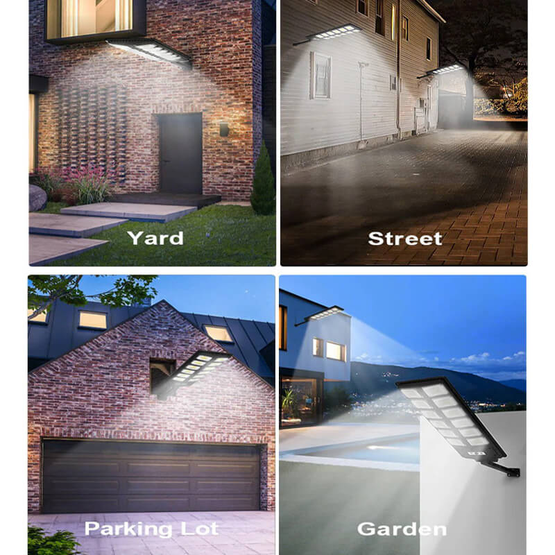 Perfect solar outdoor lighting lamp for yard, garage, garden, parking lot, exit, entrance, driveway, patio, entryway, etc.