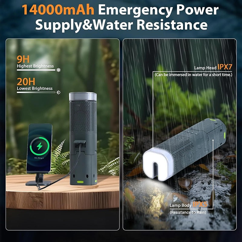 iToolmax TelescopicĀ Camping Light with Speaker