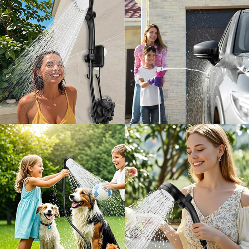 In addition to outdoor showers, it is perfect for home and outdoor cleaning activities such as bathing children, bathing pets, washing cars and watering plants. And includes a mesh bag and packs easily in luggage, a backpack, or the trunk of a car.