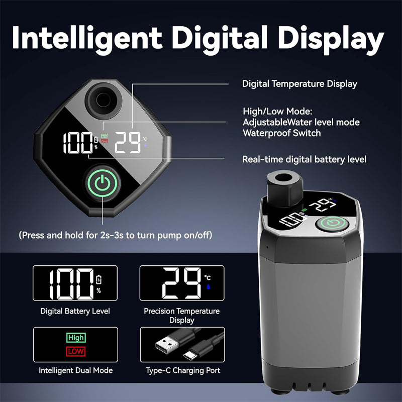 Shows real-time battery level, water temperature and high and low modes at a glance, red light indicates high gears and high water output, green light indicates low gears and low water output, so you stay in control and shower safely—anytime, anywhere.