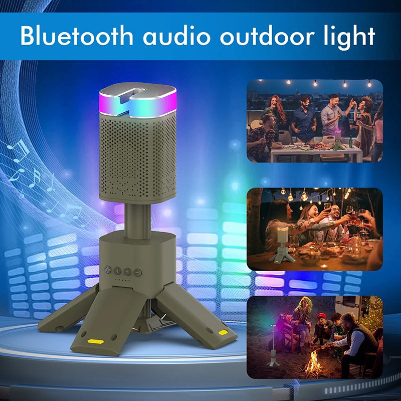 With built-in speaker, you can connect to Bluetooth to play music while lighting to add fun to outdoor gatherings. Compact and easy to carry, it is the ultimate adventure companion!