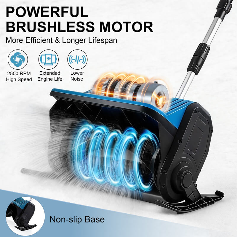 itoolmax 12 inch cordless snow shovel power brushless motor new mode