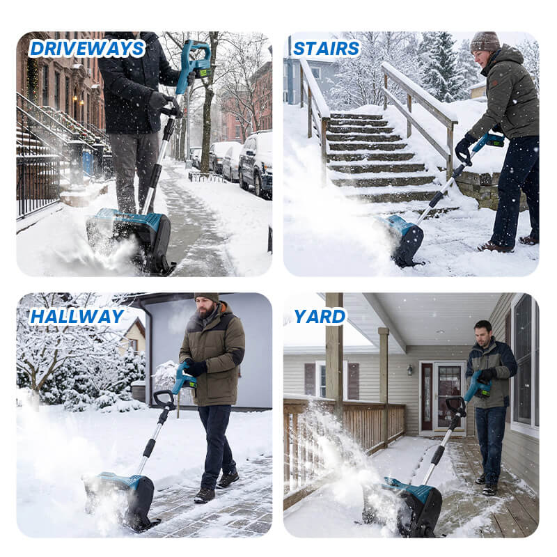 itoolmax 12 inch cordless snow shovel application