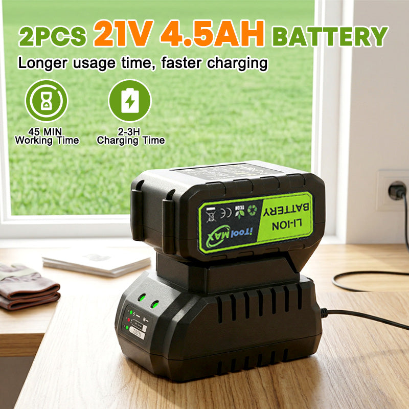 itoolmax 12 inch electric weed wacker with dual battery