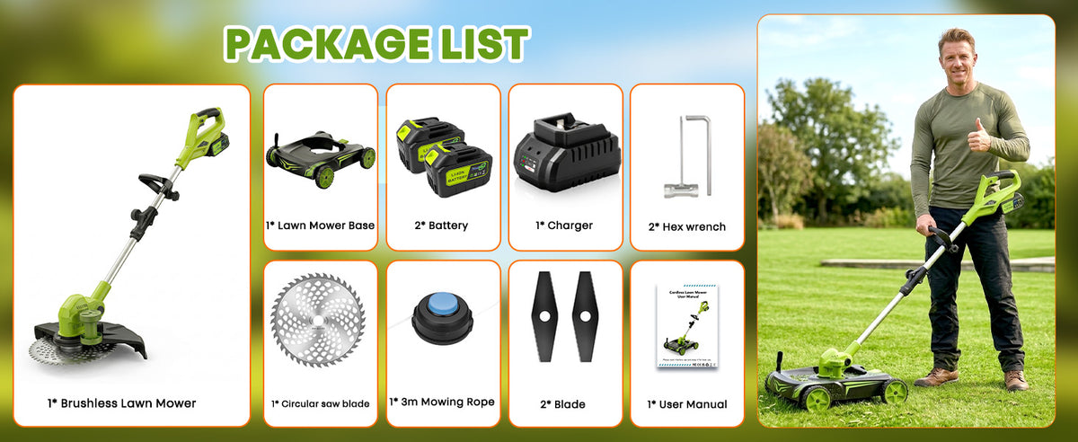 itoolmax 12 inch electric weed wacker package