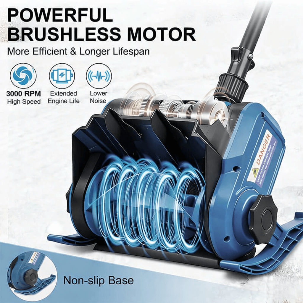 itoolmax 12inches cordless snow shovel 3000rpm motor