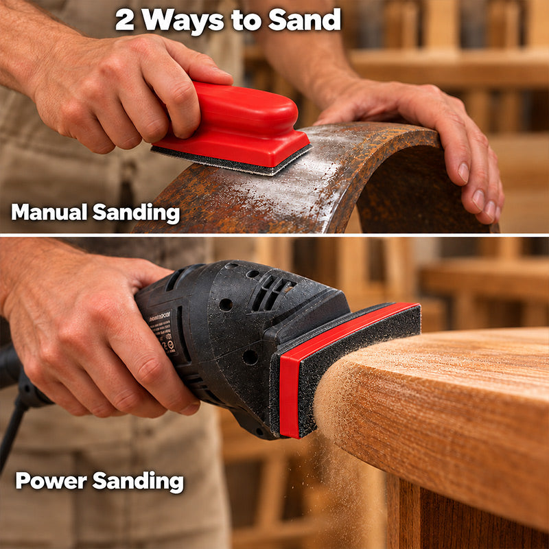 itoolmax 16pcs hand sanding block set product 2 ways to sand
