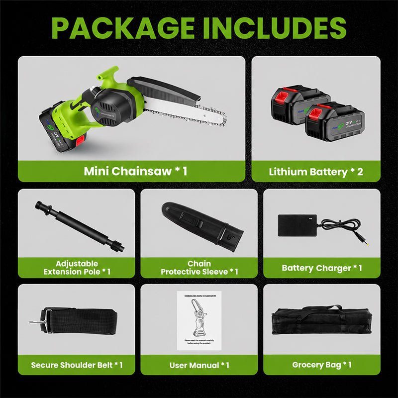itoolmax 2 in 1 chainsaw with pole saw kit package list